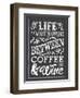 Chalk Coffee Wine-Melody Hogan-Framed Art Print