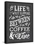 Chalk Coffee Wine-Melody Hogan-Framed Stretched Canvas