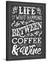 Chalk Coffee Wine-Melody Hogan-Stretched Canvas