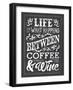 Chalk Coffee Wine-Melody Hogan-Framed Art Print