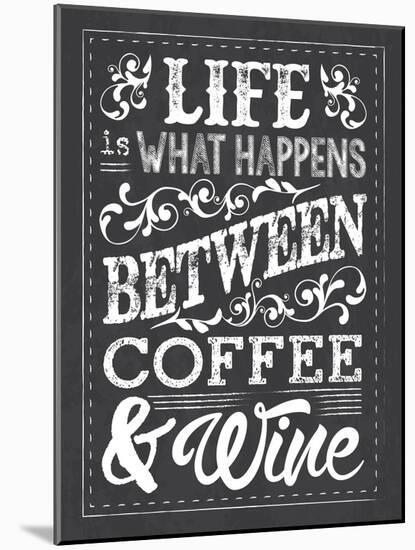 Chalk Coffee Wine-Melody Hogan-Mounted Art Print