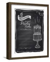 Chalk Desserts Party Menu-Selenka-Framed Art Print