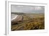 Chalk Downland and River Estuary. Seven Sisters Country Park, South Downs, England, November 2011-Peter Cairns-Framed Photographic Print