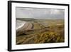 Chalk Downland and River Estuary. Seven Sisters Country Park, South Downs, England, November 2011-Peter Cairns-Framed Photographic Print