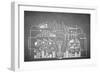 Chalk Drawn Business Plan Sketch-Sergey Nivens-Framed Art Print