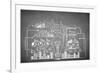 Chalk Drawn Business Plan Sketch-Sergey Nivens-Framed Premium Giclee Print