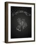 Chalk Flower on Blackboard-tukkki-Framed Art Print