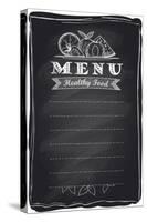 Chalk Healthy Food Fruit Menu-Selenka-Stretched Canvas