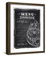 Chalk Healthy Food Menu-Selenka-Framed Art Print