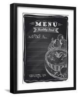 Chalk Healthy Food Menu-Selenka-Framed Art Print