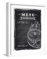 Chalk Healthy Food Menu-Selenka-Framed Art Print