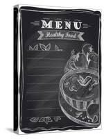 Chalk Healthy Food Menu-Selenka-Stretched Canvas