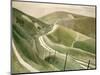 Chalk Paths-Eric Ravilious-Mounted Premium Giclee Print