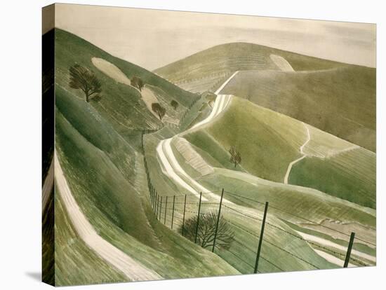 Chalk Paths-Eric Ravilious-Stretched Canvas