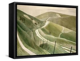 Chalk Paths-Eric Ravilious-Framed Stretched Canvas