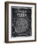 Chalk Pizza with the Cut Off Slice-Selenka-Framed Art Print