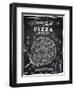 Chalk Pizza with the Cut Off Slice-Selenka-Framed Art Print