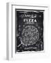 Chalk Pizza with the Cut Off Slice-Selenka-Framed Art Print