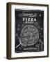 Chalk Pizza with the Cut Off Slice-Selenka-Framed Art Print