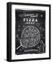 Chalk Pizza with the Cut Off Slice-Selenka-Framed Art Print