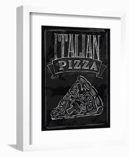 Chalk Pizza-bioraven-Framed Art Print