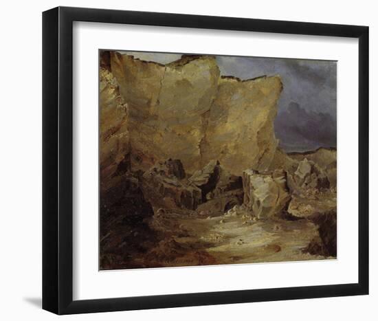 Chalk Rocks of Ruegen-Karl Blechen-Framed Art Print