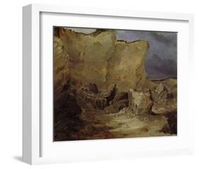 Chalk Rocks of Ruegen-Karl Blechen-Framed Art Print