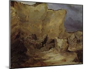 Chalk Rocks of Ruegen-Karl Blechen-Mounted Art Print