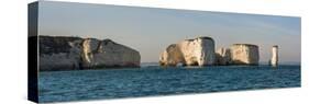 Chalk Stacks and Cliffs at Old Harry Rocks, Between Swanage and Purbeck, Dorset-Matthew Williams-Ellis-Stretched Canvas