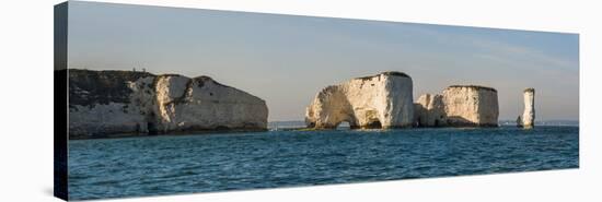 Chalk Stacks and Cliffs at Old Harry Rocks, Between Swanage and Purbeck, Dorset-Matthew Williams-Ellis-Stretched Canvas