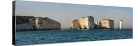 Chalk Stacks and Cliffs at Old Harry Rocks, Between Swanage and Purbeck, Dorset-Matthew Williams-Ellis-Stretched Canvas