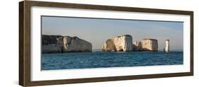 Chalk Stacks and Cliffs at Old Harry Rocks, Between Swanage and Purbeck, Dorset-Matthew Williams-Ellis-Framed Photographic Print
