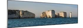 Chalk Stacks and Cliffs at Old Harry Rocks, Between Swanage and Purbeck, Dorset-Matthew Williams-Ellis-Mounted Photographic Print