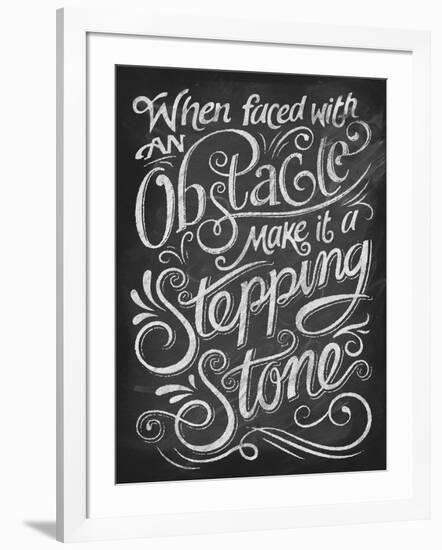 Chalk Stepping Stone-Dorothea Taylor-Framed Art Print