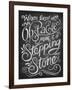 Chalk Stepping Stone-Dorothea Taylor-Framed Art Print