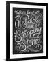 Chalk Stepping Stone-Dorothea Taylor-Framed Art Print