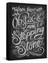 Chalk Stepping Stone-Dorothea Taylor-Framed Stretched Canvas