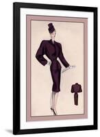 Chalk Stripe Suit-null-Framed Art Print