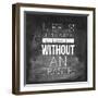 Chalk Type - Drawing Life-Stephanie Monahan-Framed Giclee Print