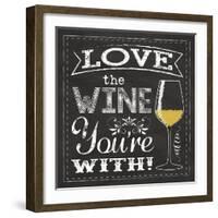 Chalk Wine 1-Melody Hogan-Framed Art Print