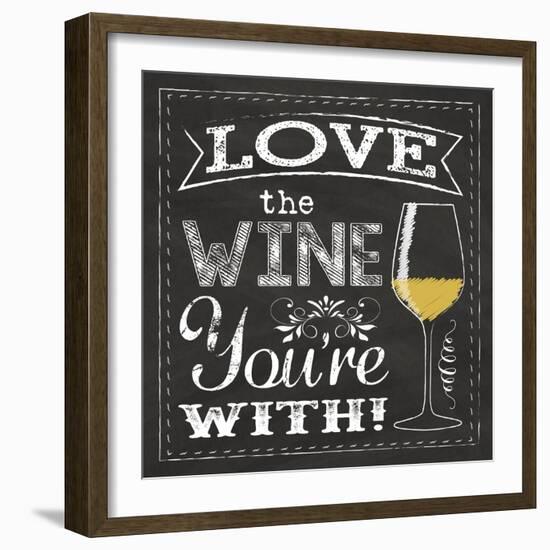 Chalk Wine 1-Melody Hogan-Framed Art Print