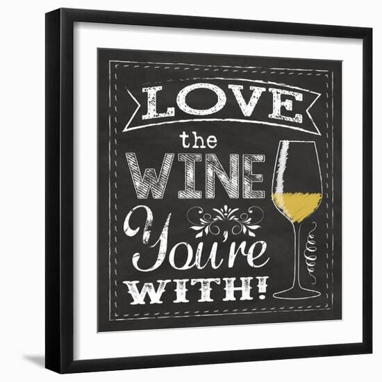 Chalk Wine 1-Melody Hogan-Framed Art Print