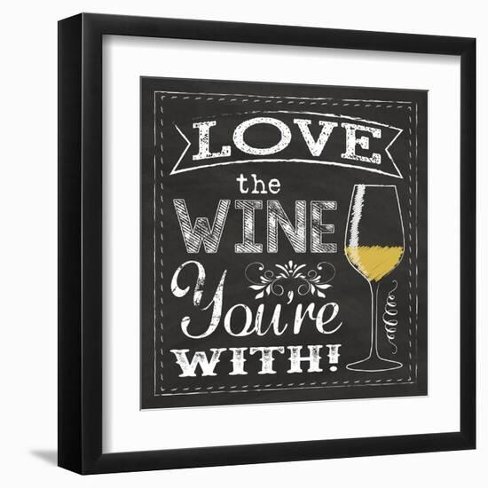 Chalk Wine 1-Melody Hogan-Framed Art Print