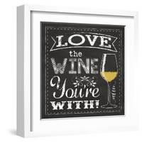 Chalk Wine 1-Melody Hogan-Framed Art Print