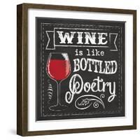 Chalk Wine 2-Melody Hogan-Framed Art Print