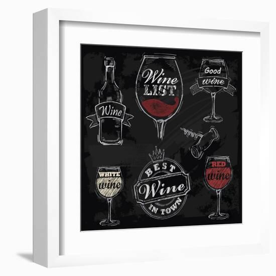 Chalk Wine-bioraven-Framed Art Print