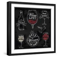 Chalk Wine-bioraven-Framed Art Print