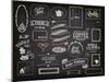 Chalkboard Ads, Including Frames, Banners, Swirls and Advertisements for Restaurant, Coffee Shop-LanaN.-Mounted Art Print