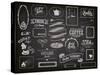 Chalkboard Ads, Including Frames, Banners, Swirls and Advertisements for Restaurant, Coffee Shop-LanaN.-Stretched Canvas