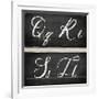 Chalkboard Alphabet - Q-Tania Bello-Framed Giclee Print